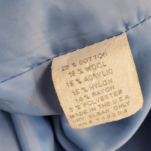 Designs By Seymour blue fringe blazer | Size 12* - Picture 6 of 6